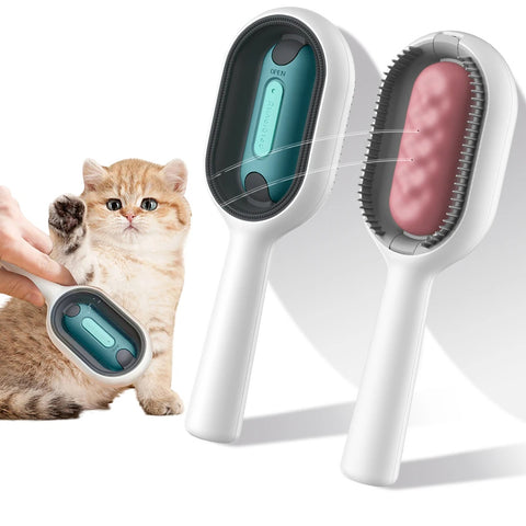 Cat Hair Brush with Water Tank – 2-in-1 Grooming Comb for Cats & Dogs | Free UK Delivery