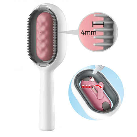 Cat Hair Brush with Water Tank – 2-in-1 Grooming Comb for Cats & Dogs | Free UK Delivery