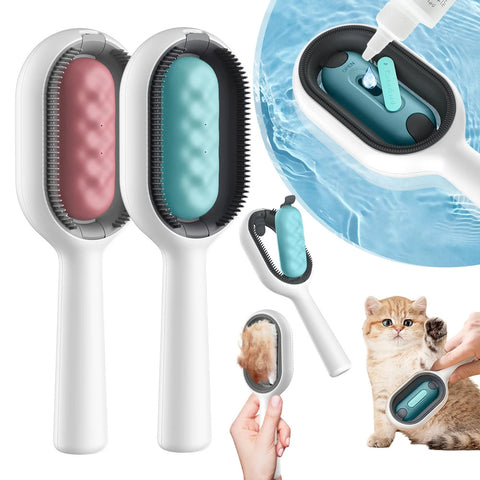 Cat Hair Brush with Water Tank – 2-in-1 Grooming Comb for Cats & Dogs | Free UK Delivery