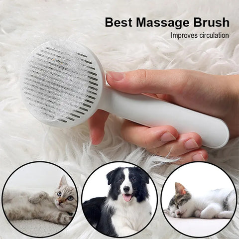 Cat Hair Brush with Water Tank – 2-in-1 Grooming Comb for Cats & Dogs | Fast UK Delivery & Free Shipping