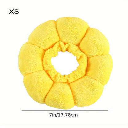 Cute Sunflower Recovery Collar for Cats & Small Dogs – Adjustable Soft E-Collar, Post-Surgery Healing Protective Cone, Comfortable Elizabethan Collar