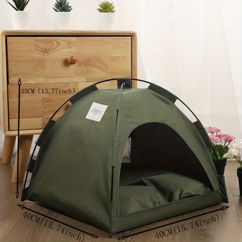 Cat Tent Bed with Removable Soft Pad – Portable Pet Tent Cave for Cats & Small Dogs | Breathable, Self-Cooling & Non-Slip |  (3–5 Days)