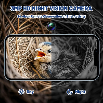 Smart Bird Feeder with Camera – AI Bird Species Recognition, 3MP HD Photos, 2.4G Wi-Fi | Free UK Delivery (3–5 Days)