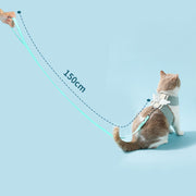 Adjustable Cat Harness and Leash Set – Escape Proof, Angel Wings Design, Breathable Soft Mesh for Kittens and Small Cats