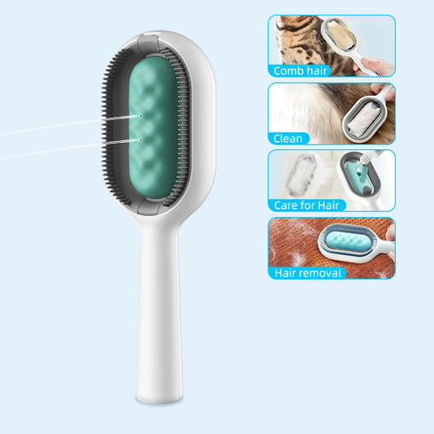 Cat Hair Brush with Water Tank – 2-in-1 Grooming Comb for Cats & Dogs | Free UK Delivery