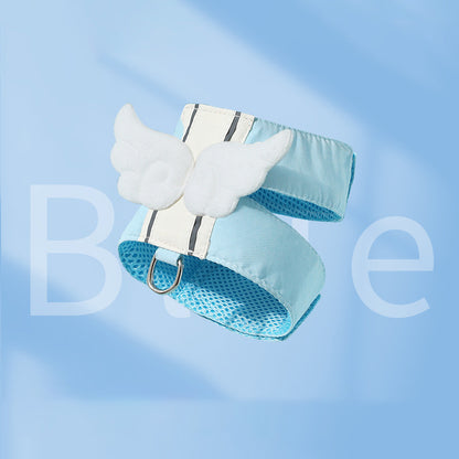 Adjustable Cat Harness and Leash Set – Escape Proof, Cute Angel Wings, Breathable Mesh for Kittens