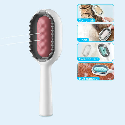 Cat Hair Brush with Water Tank – 2-in-1 Grooming Comb for Cats & Dogs | Free UK Delivery