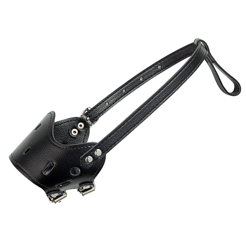 Leather  Dog Muzzle – Secure Anti-Barking, Chewing & Biting Muzzle with Adjustable Straps, Breathable Design for Small Medium Large Dogs