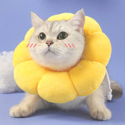 Cute Sunflower Recovery Collar for Cats & Small Dogs – Adjustable Soft E-Collar, Post-Surgery Healing Protective Cone, Comfortable Elizabethan Collar
