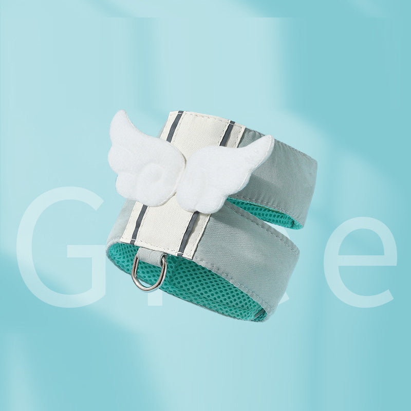 Adjustable Cat Harness and Leash Set – Escape Proof, Cute Angel Wings, Breathable Mesh for Kittens