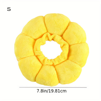 Cute Sunflower Recovery Collar for Cats & Small Dogs – Adjustable Soft E-Collar, Post-Surgery Healing Protective Cone, Comfortable Elizabethan Collar