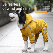 Waterproof Dog Raincoat with Hood – Lightweight Reflective Dog Jacket with Leash Hole, Adjustable Fit for Small & Medium Dogs, Puppy Clothes