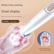 Dog Paw Hair Trimmer with LED Light – Waterproof Pet Clippers with LED Display, 18mm Wide Blade for Safe Grooming