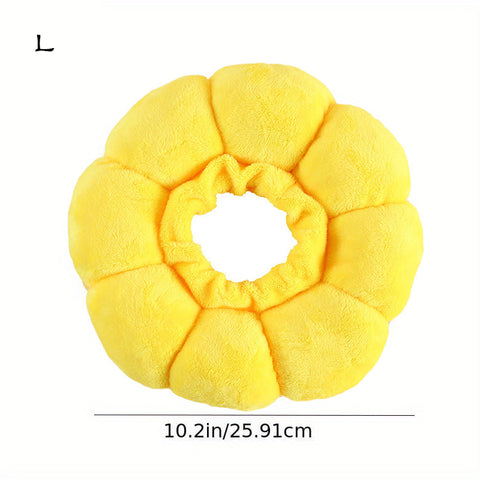 Cute Sunflower Recovery Collar for Cats & Small Dogs – Adjustable Soft E-Collar, Post-Surgery Healing Protective Cone, Comfortable Elizabethan Collar