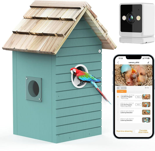 Smart Bird Feeder with Camera – AI Bird Species Recognition, 3MP HD Photos, 2.4G Wi-Fi | Free UK Delivery (3–5 Days)