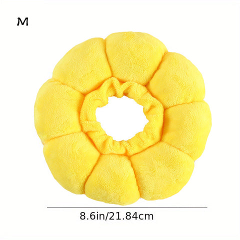 Cute Sunflower Recovery Collar for Cats & Small Dogs – Adjustable Soft E-Collar, Post-Surgery Healing Protective Cone, Comfortable Elizabethan Collar