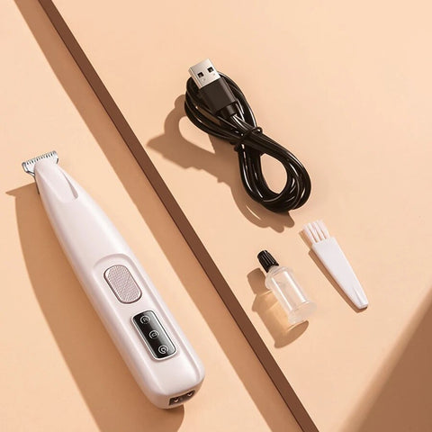 Dog Paw Hair Trimmer with LED Light – Waterproof Pet Clippers with LED Display, 18mm Wide Blade for Safe Grooming