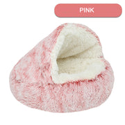 Luxurious Plush Round Cat Bed – Semi-Enclosed Hooded Donut Bed for Cats & Small Dogs | Warm, Cozy & Easy-Clean | Free UK Delivery (3–5 Days)