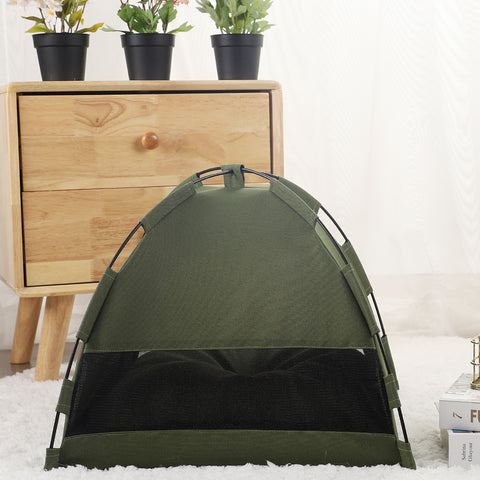 Cat Tent Bed with Removable Soft Pad – Portable Pet Tent Cave for Cats & Small Dogs | Breathable, Self-Cooling & Non-Slip |  (3–5 Days)