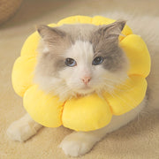 Cute Sunflower Recovery Collar for Cats & Small Dogs – Adjustable Soft E-Collar, Post-Surgery Healing Protective Cone, Comfortable Elizabethan Collar