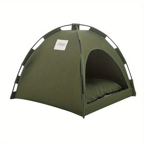 Cat Tent Bed with Removable Soft Pad – Portable Pet Tent Cave for Cats & Small Dogs | Breathable, Self-Cooling & Non-Slip |  (3–5 Days)